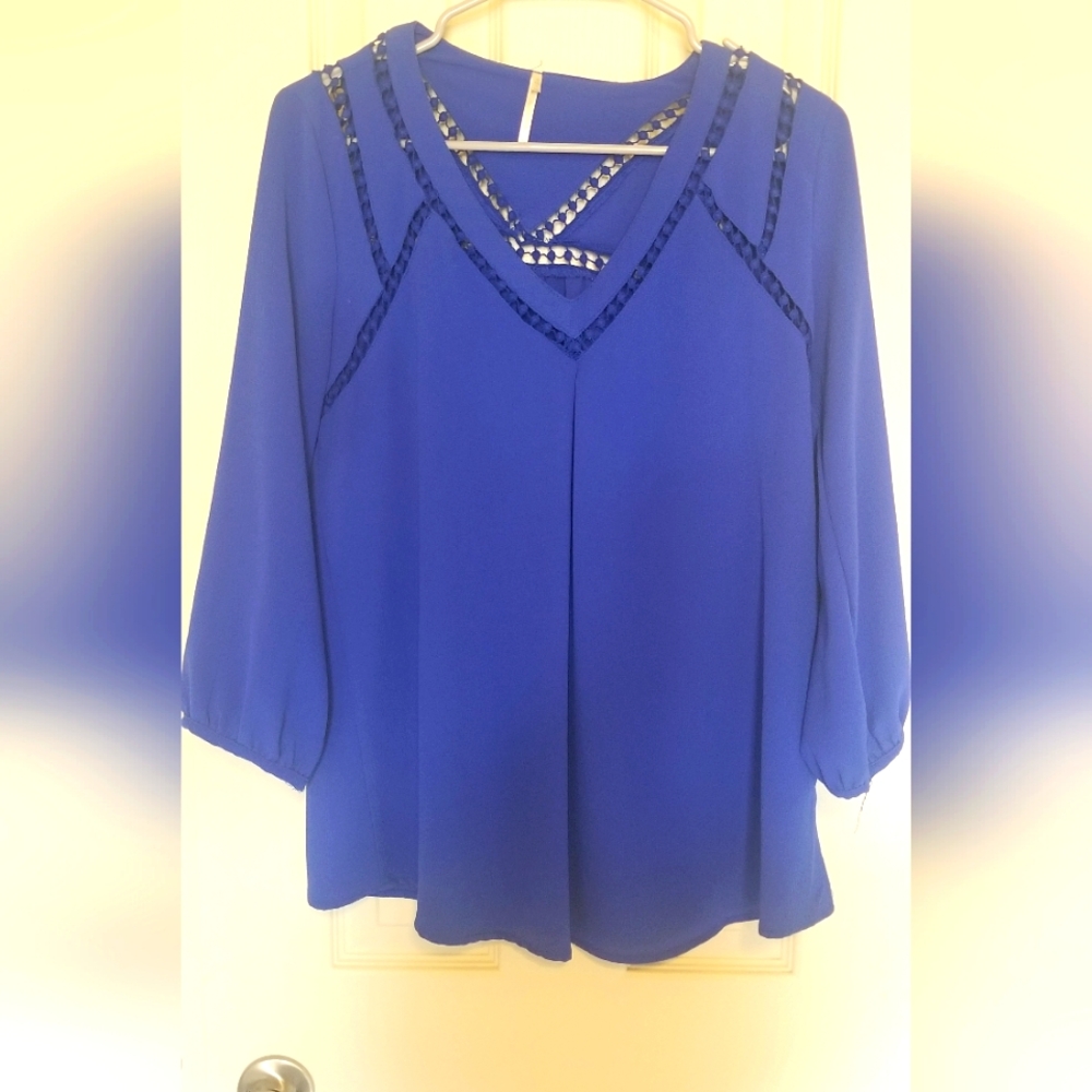 Nine Eight Blue Blouse